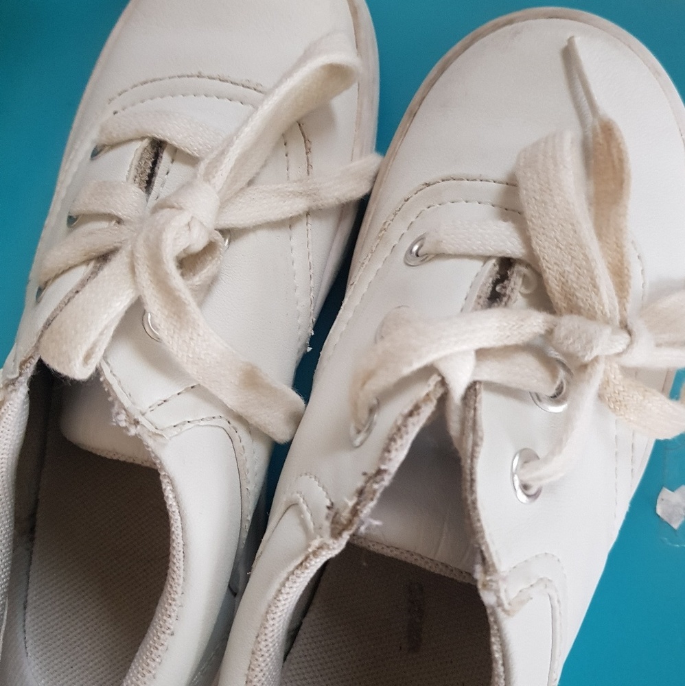 White Leather Keds Sneakers